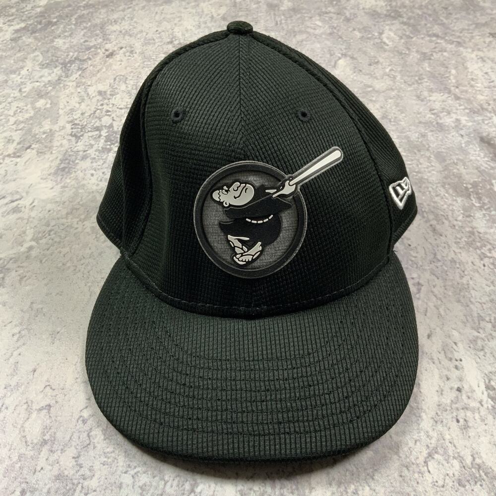 New Era San Diego Padres Hat Mens 7 3/8 Black Swinging Friar Fitted Cap MLB
